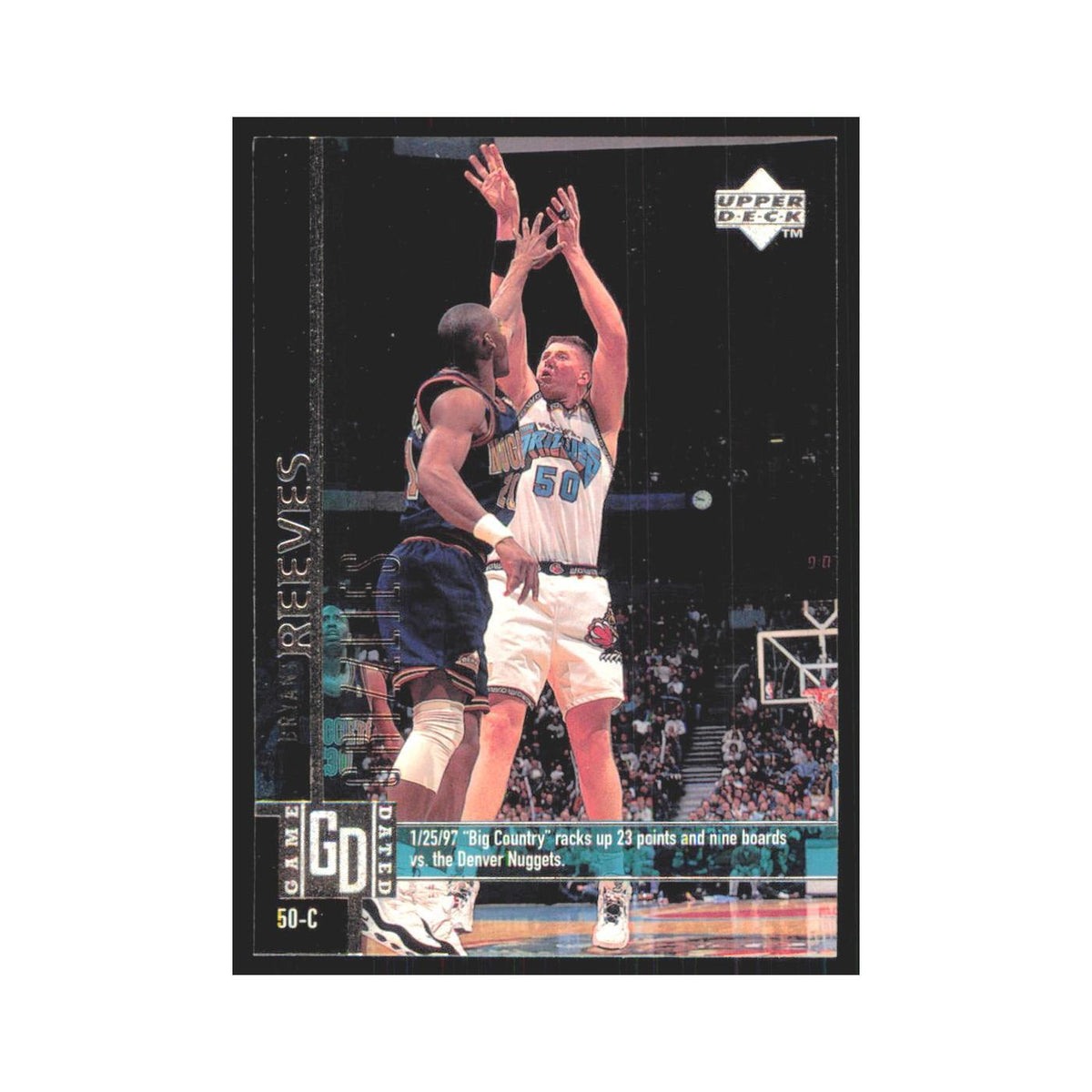 Bryant Reeves 1997 Upper Deck #310 Vancouver Grizzlies Basketball Card NM