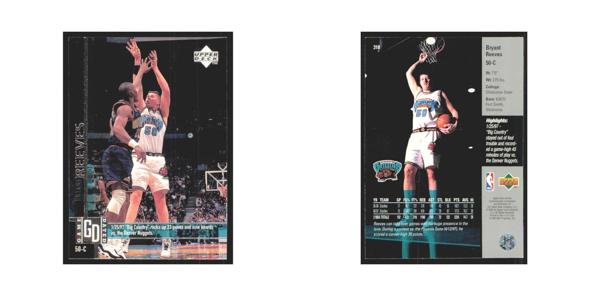 Bryant Reeves 1997 Upper Deck #310 Vancouver Grizzlies Basketball Card NM