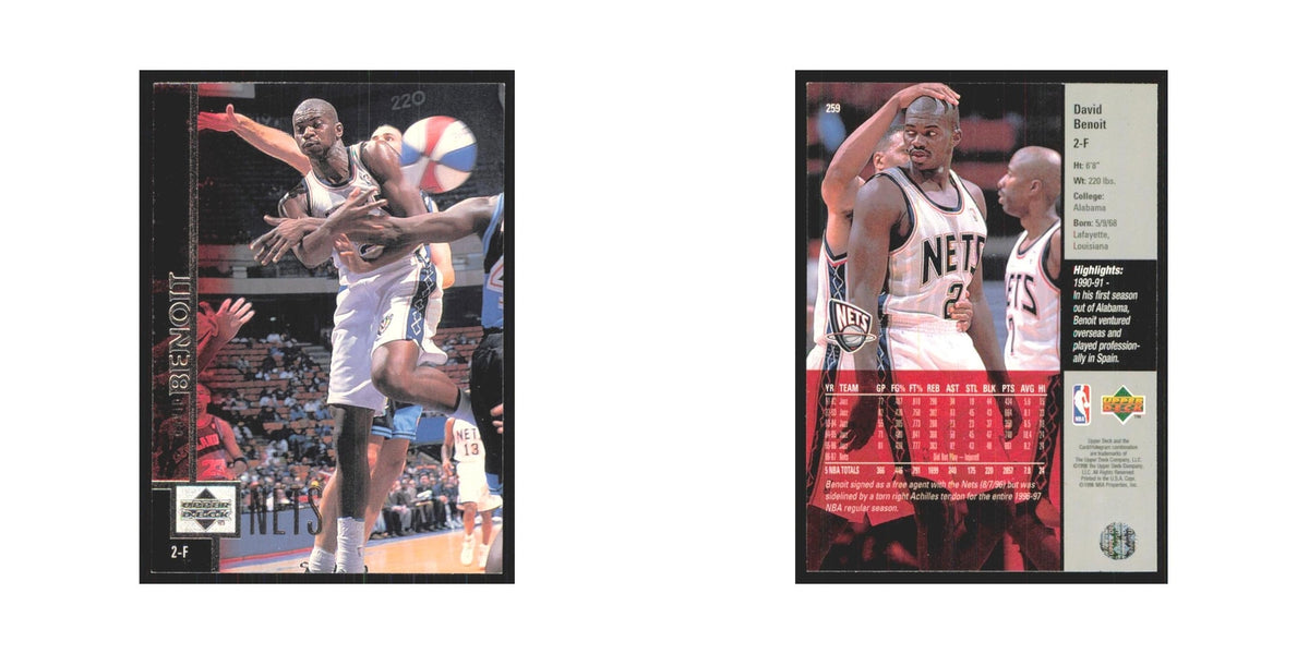 David Benoit 1997 Upper Deck #259 New Jersey Nets Basketball Card NM