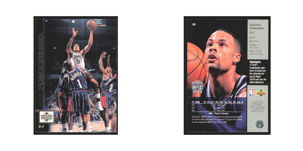 Lawrence Funderburke 1997 Upper Deck #285 Sacramento Kings Basketball Card NM