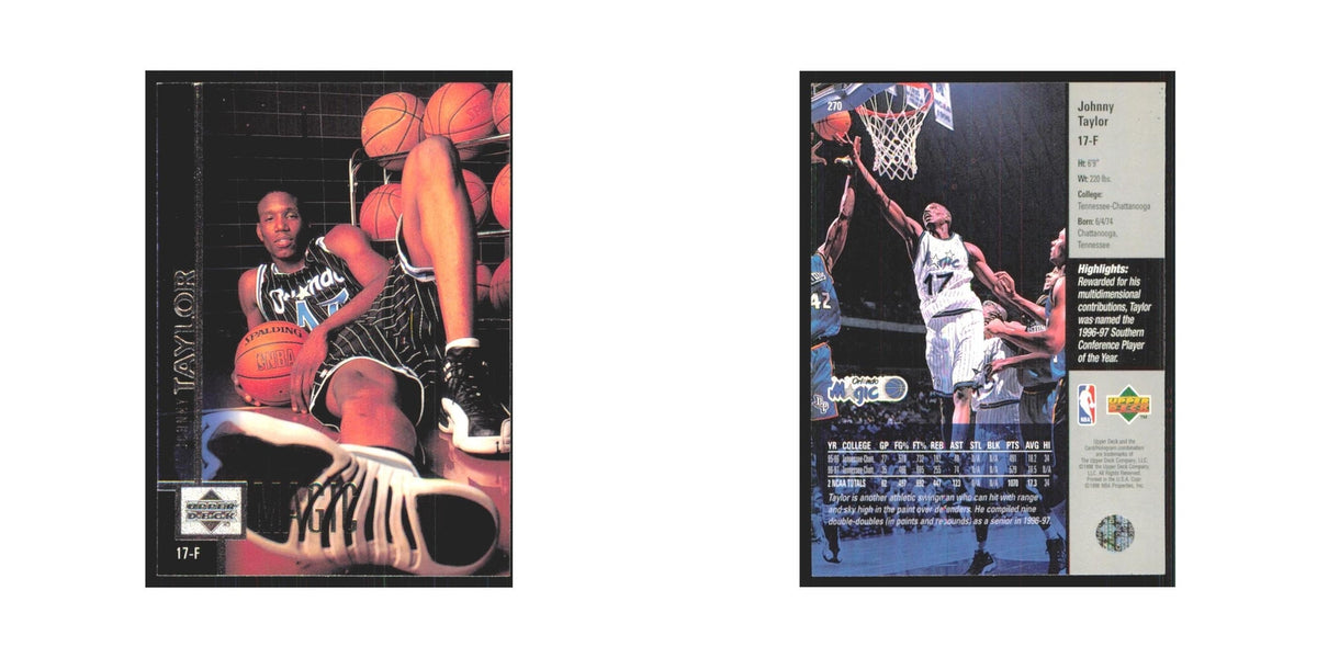 Johnny Taylor 1997 Upper Deck #270 Orlando Magic Basketball Card NM