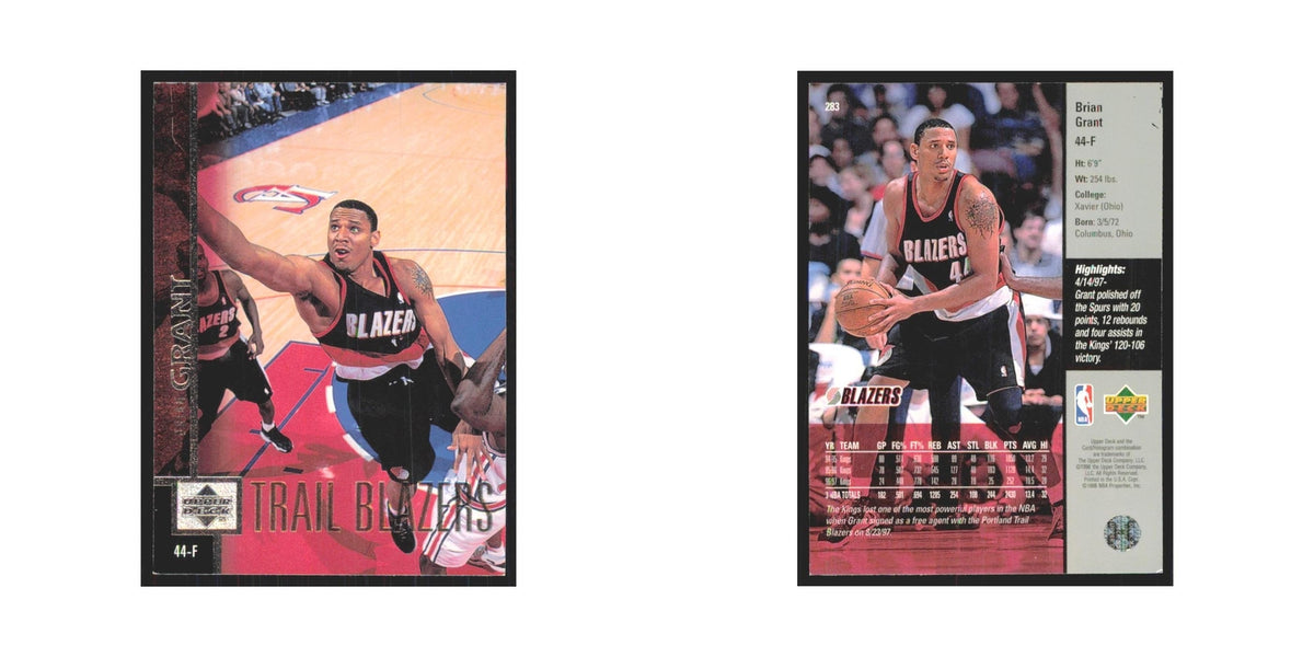 Brian Grant 1997 Upper Deck #283 Portland Trail Blazers Basketball Card NM