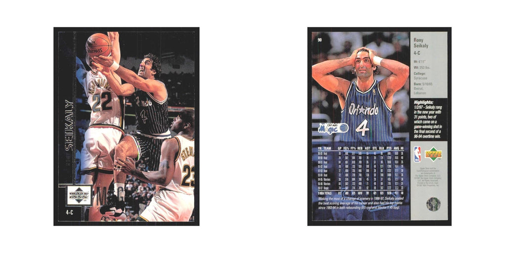 Rony Seikaly 1997 Upper Deck #90 Orlando Magic Basketball Card NM