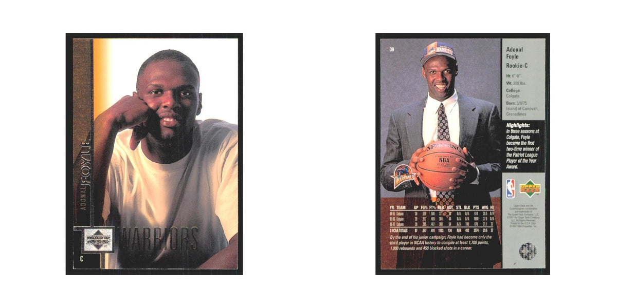 Adonal Foyle 1997 Upper Deck #39 Golden State Warriors Basketball Card NM