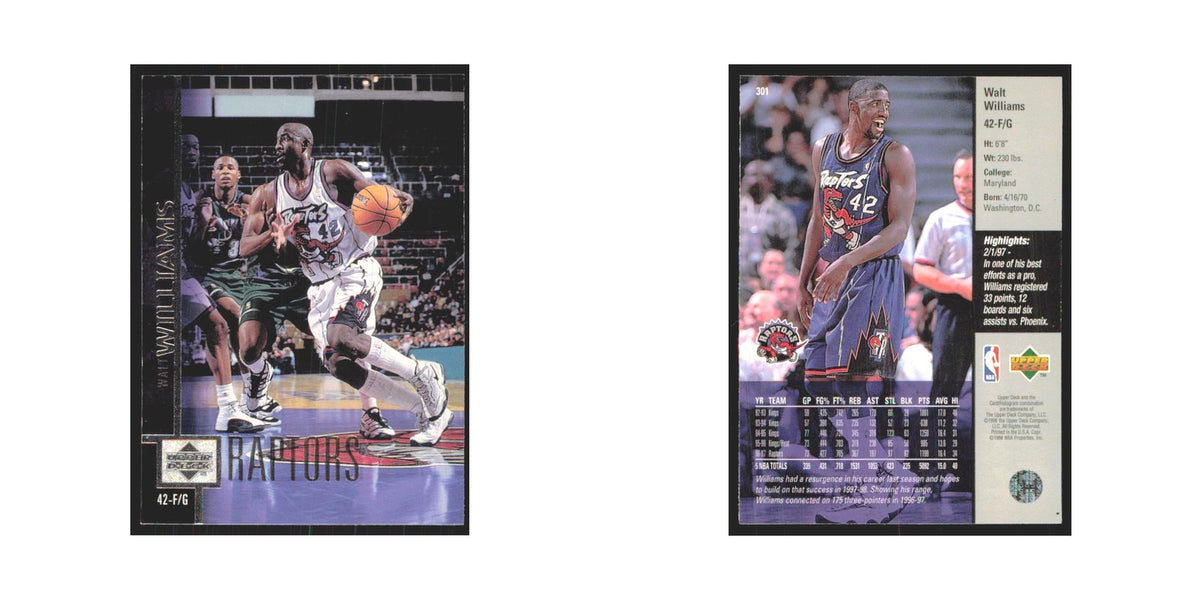 Walt Williams 1997 Upper Deck #301 Toronto Raptors Basketball Card NM