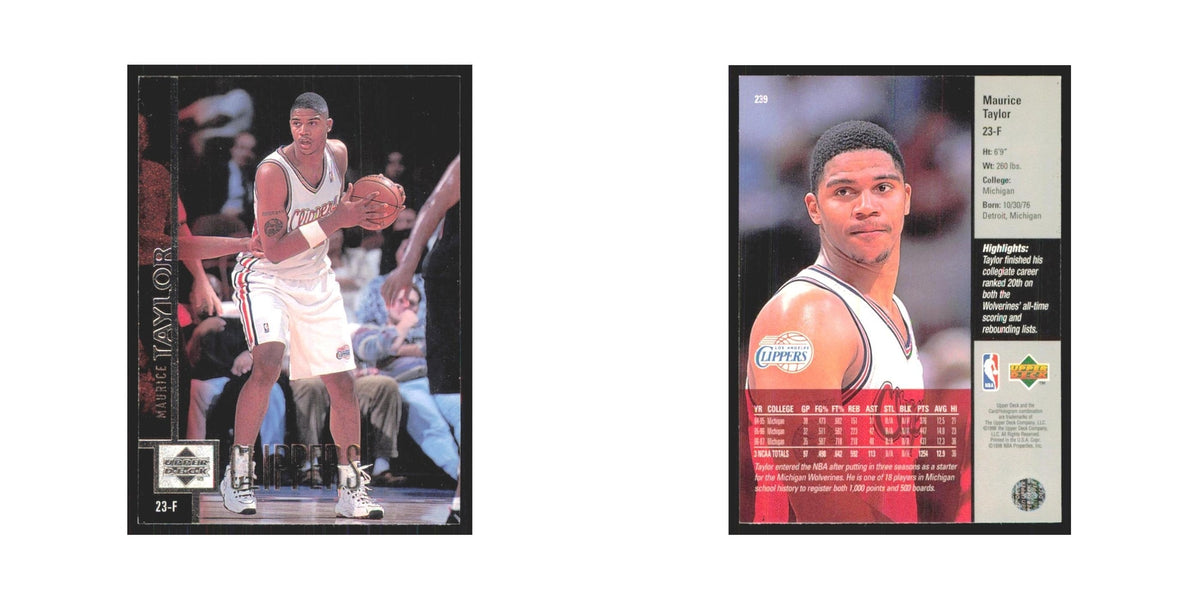 Maurice Taylor 1997 Upper Deck #239 Los Angeles Clippers Basketball Card NM