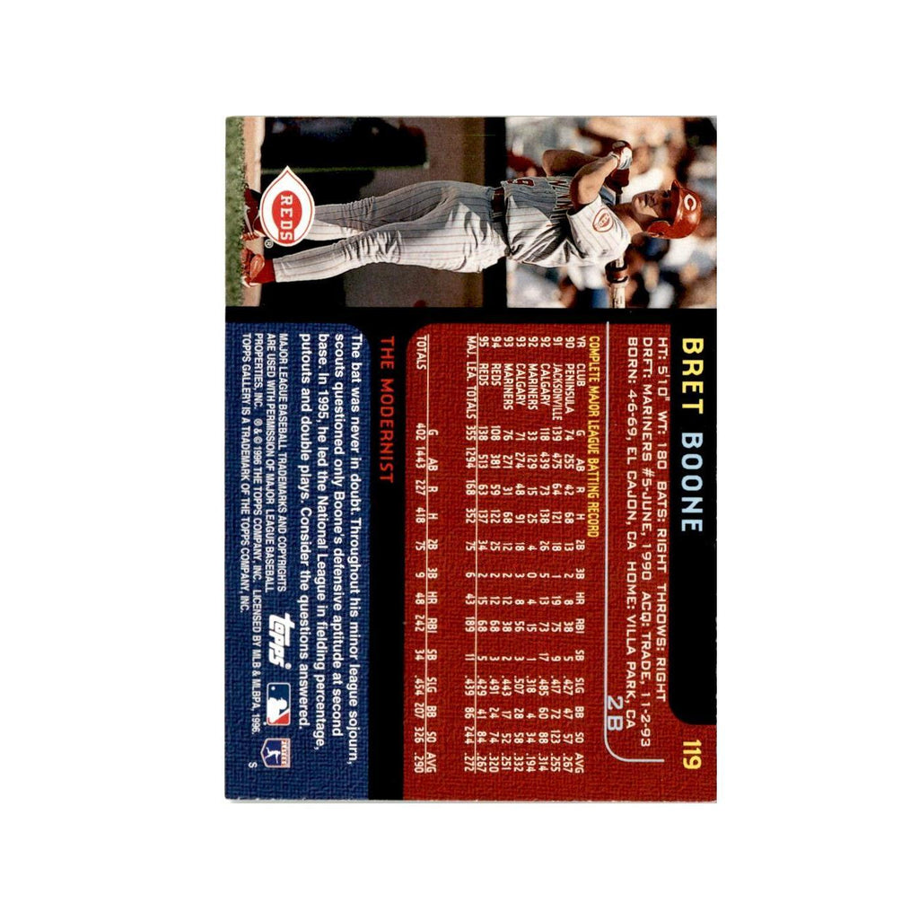 Bret Boone 1996 Topps Gallery #119 Cincinnati Reds Baseball Card NM