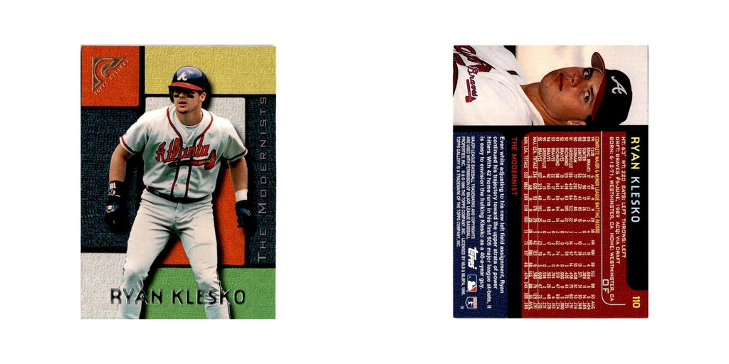 Ryan Klesko 1996 Topps Gallery #110 Atlanta Braves Baseball Card NM