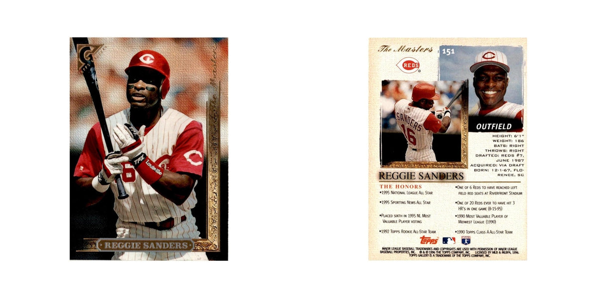 Reggie Sanders 1996 Topps Gallery #151 Cincinnati Reds Baseball Card NM