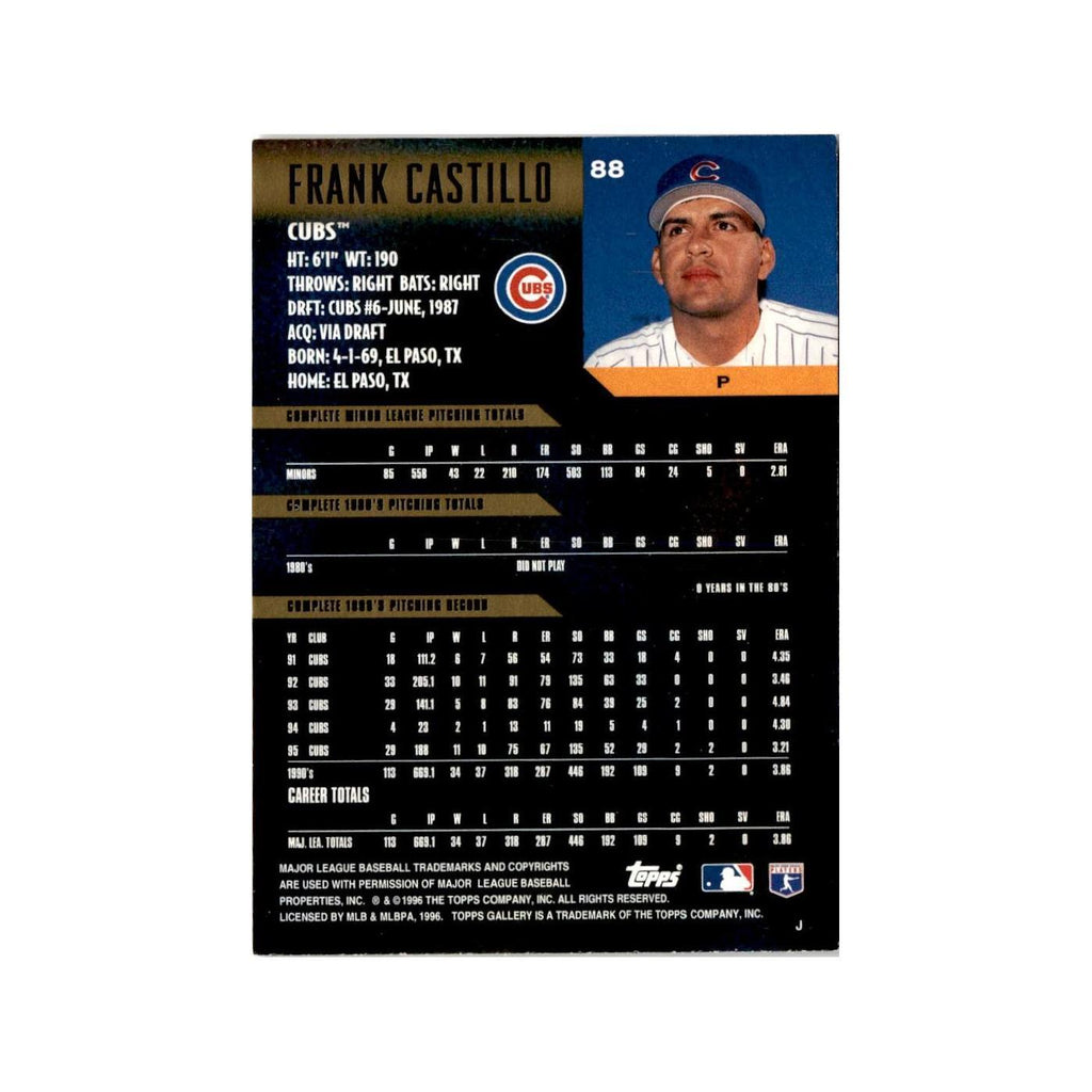Frank Castillo 1996 Topps Gallery #88 Chicago Cubs Baseball Card NM