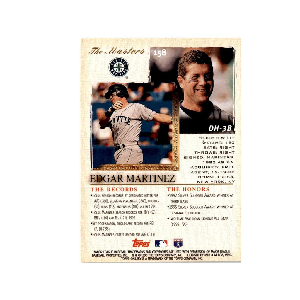 Edgar Martinez 1996 Topps Gallery #158 Seattle Mariners Baseball Card NM