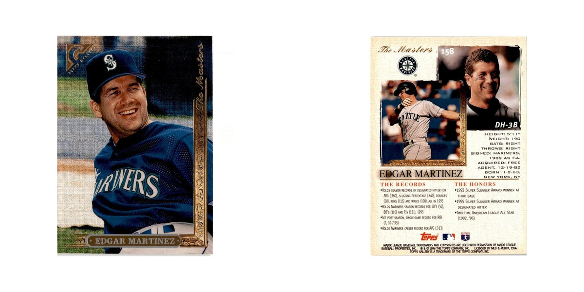Edgar Martinez 1996 Topps Gallery #158 Seattle Mariners Baseball Card NM
