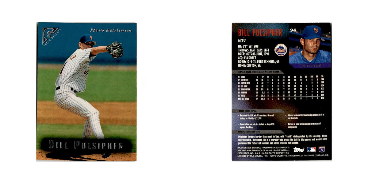 Bill Pulsipher 1996 Topps Gallery #94 New York Mets Baseball Card NM