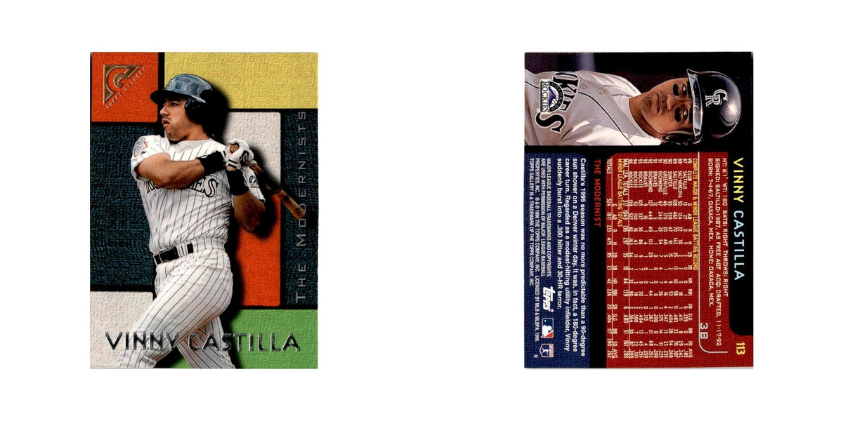 Vinny Castilla 1996 Topps Gallery #113 Colorado Rockies Baseball Card NM
