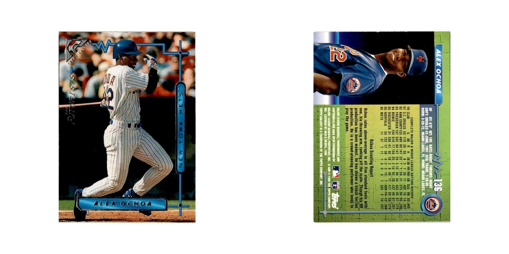 Alex Ochoa Rookie 1996 Topps Gallery #136 New York Mets Baseball Card NM