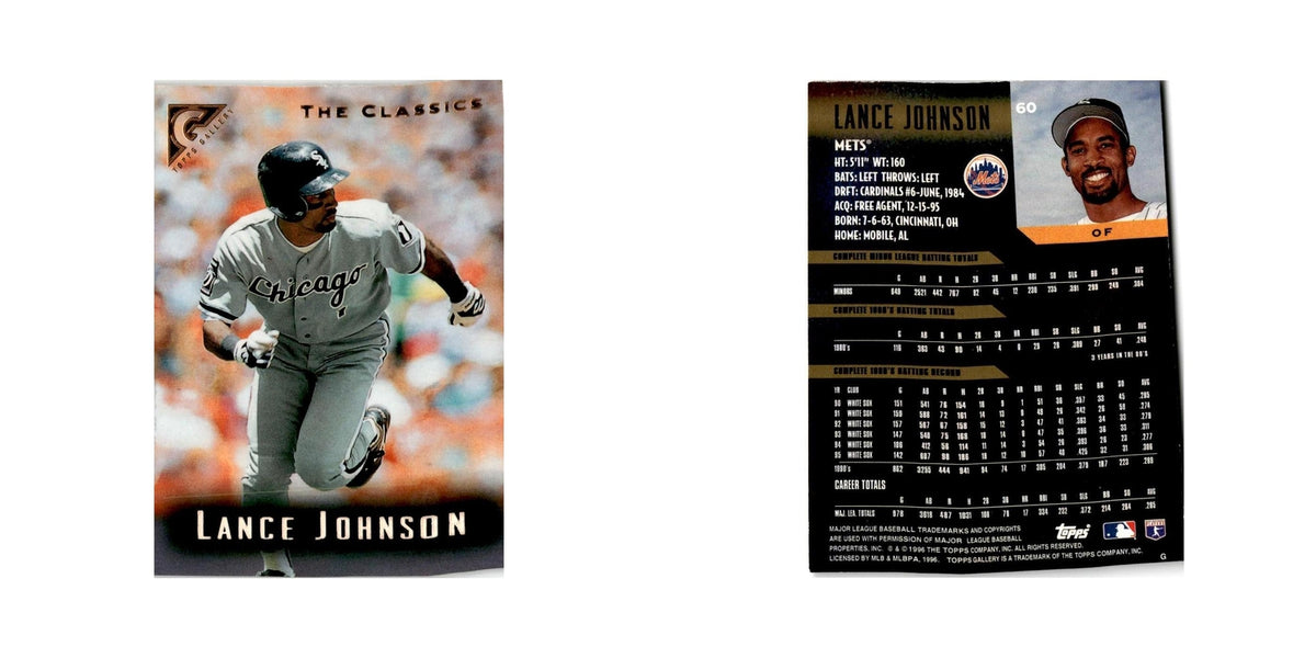 Lance Johnson 1996 Topps Gallery #60 New York Mets Baseball Card NM