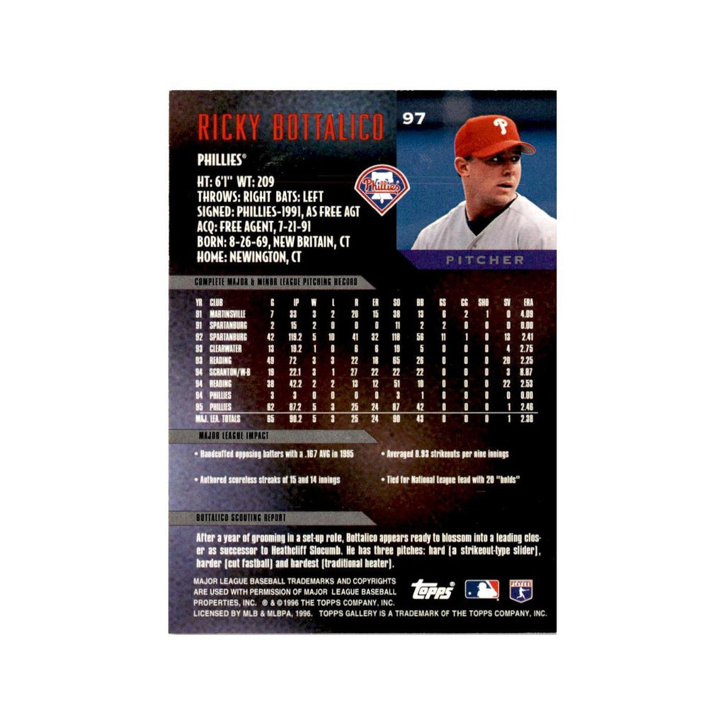 Ricky Bottalico 1996 Topps Gallery #97 Philadelphia Phillies Baseball Card NM