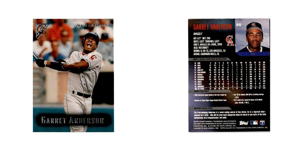 Garret Anderson 1996 Topps Gallery #95 California Angels Baseball Card NM
