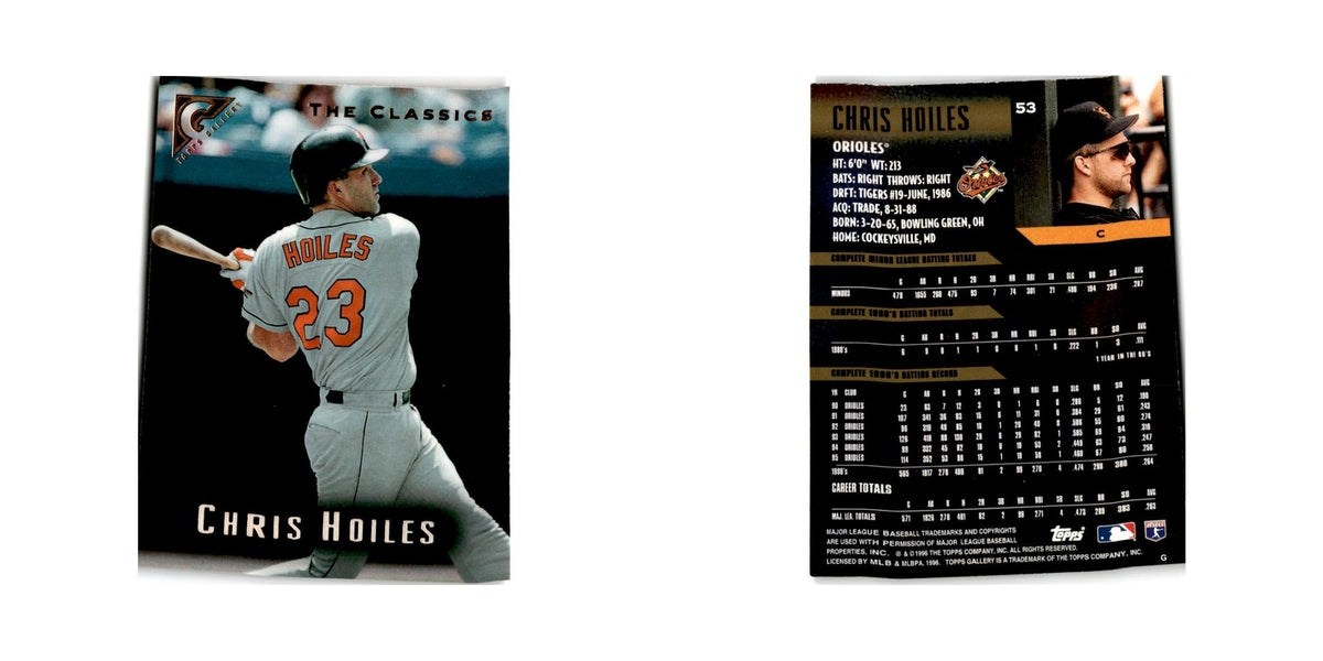 Chris Hoiles 1996 Topps Gallery #53 Baltimore Orioles Baseball Card NM