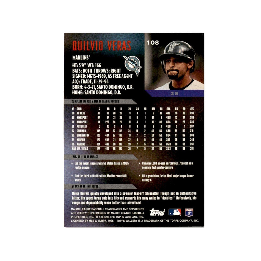 Quilvio Veras 1996 Topps Gallery #108 Florida Marlins Baseball Card NM