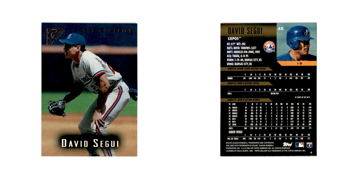 David Segui 1996 Topps Gallery #45 Montreal Expos Baseball Card NM