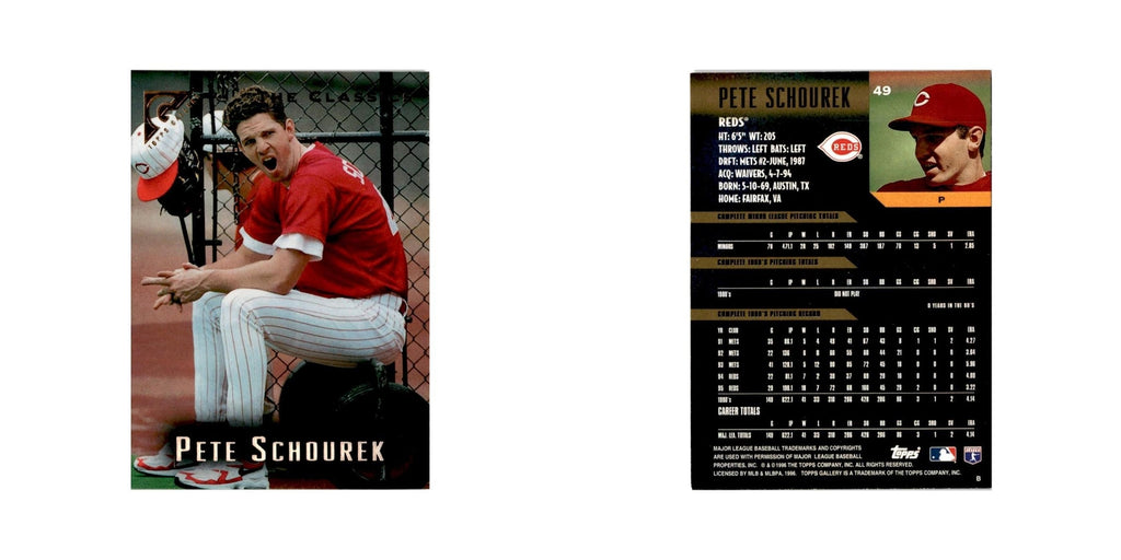 Pete Schourek 1996 Topps Gallery #49 Cincinnati Reds Baseball Card NM
