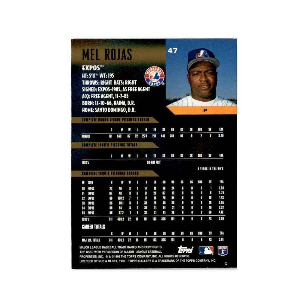 Mel Rojas 1996 Topps Gallery #47 Montreal Expos Baseball Card NM