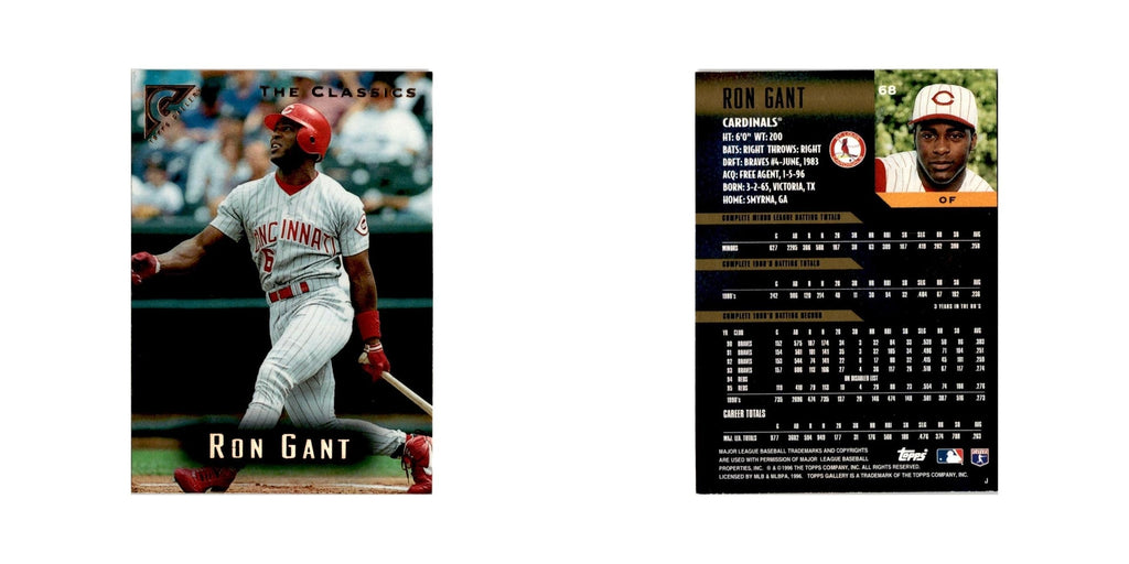 Ron Gant 1996 Topps Gallery #68 St. Louis Cardinals Baseball Card NM