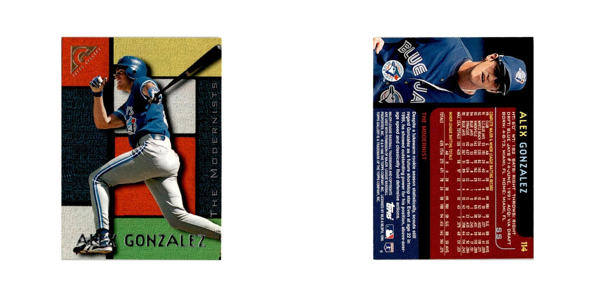Alex Gonzalez 1996 Topps Gallery #114 Toronto Blue Jays Baseball Card NM