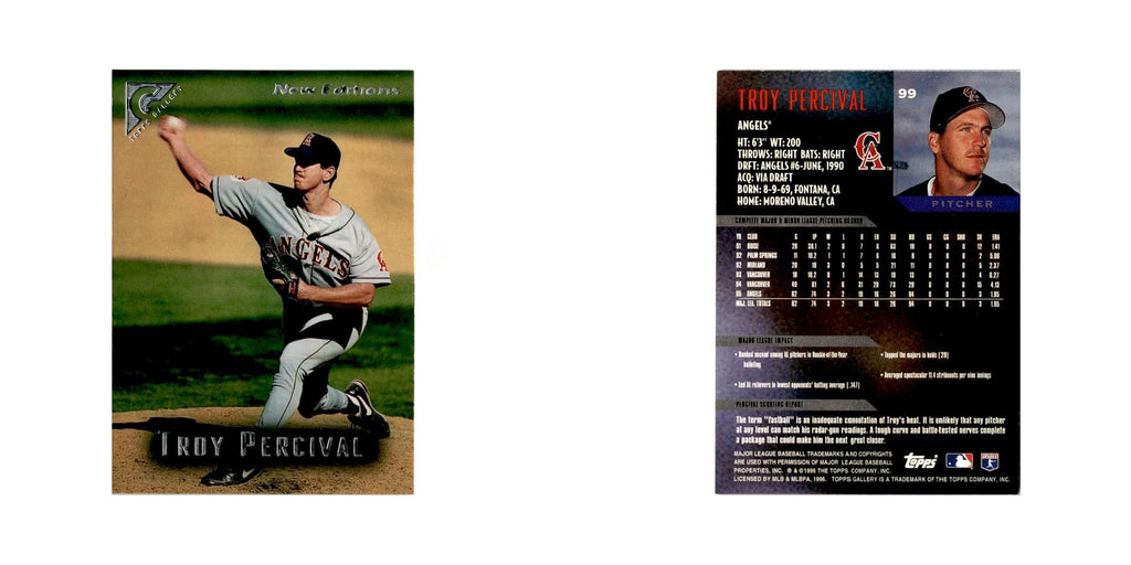 Troy Percival 1996 Topps Gallery #99 California Angels Baseball Card NM