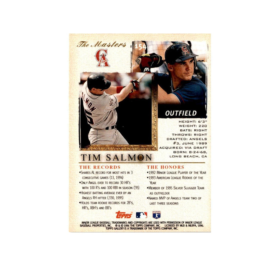 Tim Salmon 1996 Topps Gallery #154 California Angels Baseball Card NM
