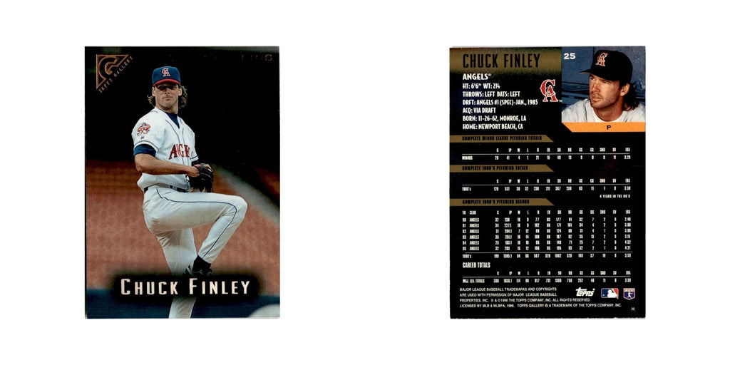 Chuck Finley 1996 Topps Gallery #25 California Angels Baseball Card NM