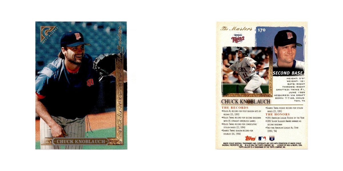 Chuck Knoblauch 1996 Topps Gallery #170 Minnesota Twins Baseball Card NM