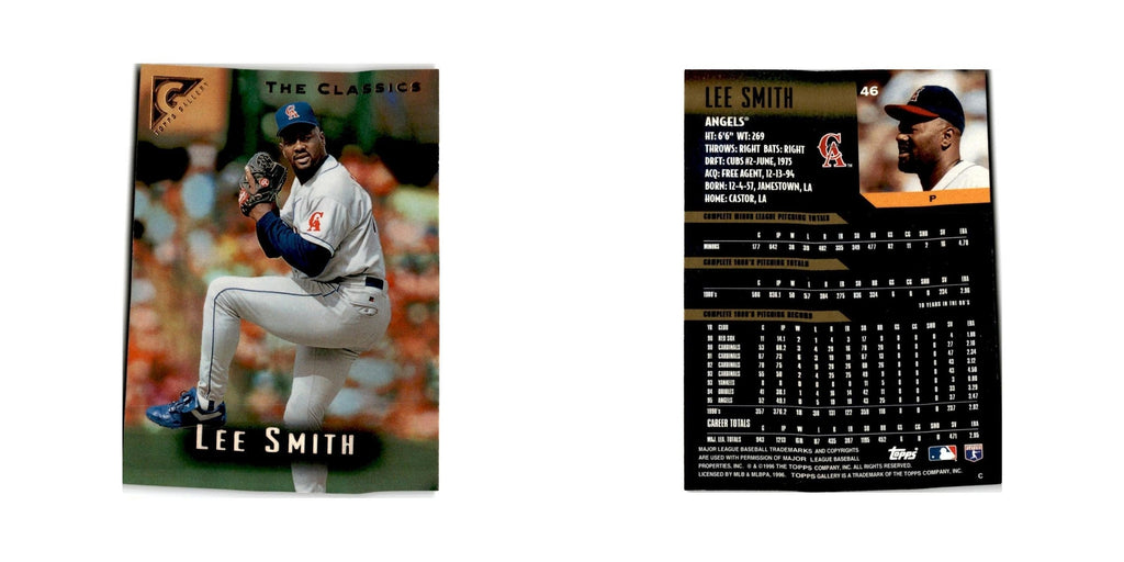 Lee Smith 1996 Topps Gallery #46 California Angels Baseball Card NM