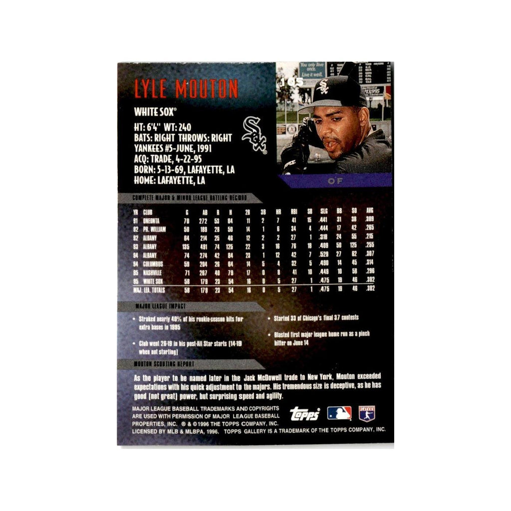 Lyle Mouton 1996 Topps Gallery #105 Chicago White Sox Baseball Card NM