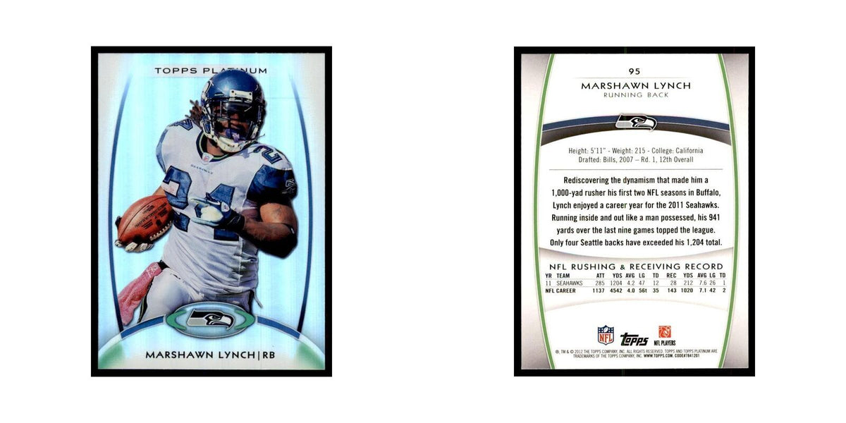 2012 Topps Platinum Marshawn Lynch Football Cards #95