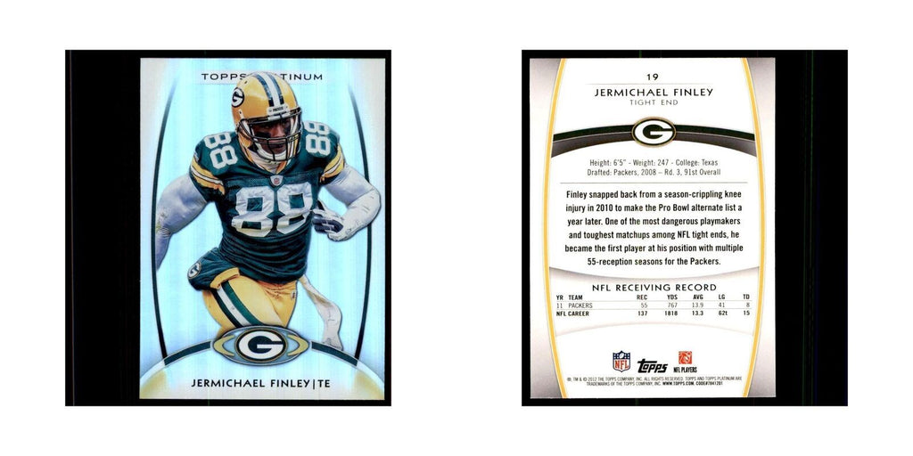 2012 Topps Platinum Jermichael Finley Football Cards #19
