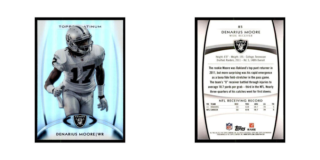 2012 Topps Platinum Denarius Moore Football Cards #85