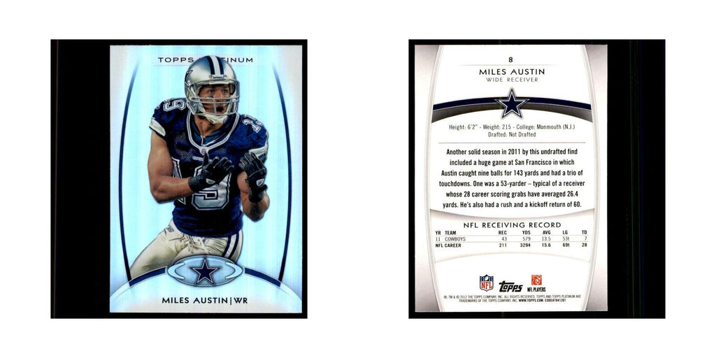 2012 Topps Platinum Miles Austin Football Cards #8