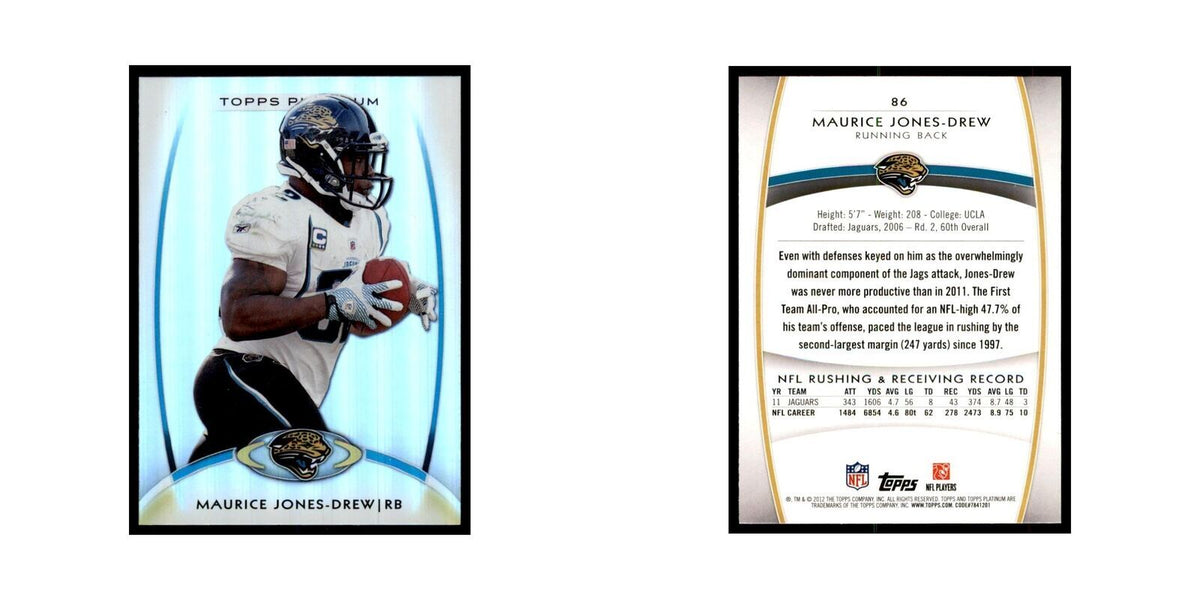 2012 Topps Platinum Maurice Jones-Drew Football Cards #86