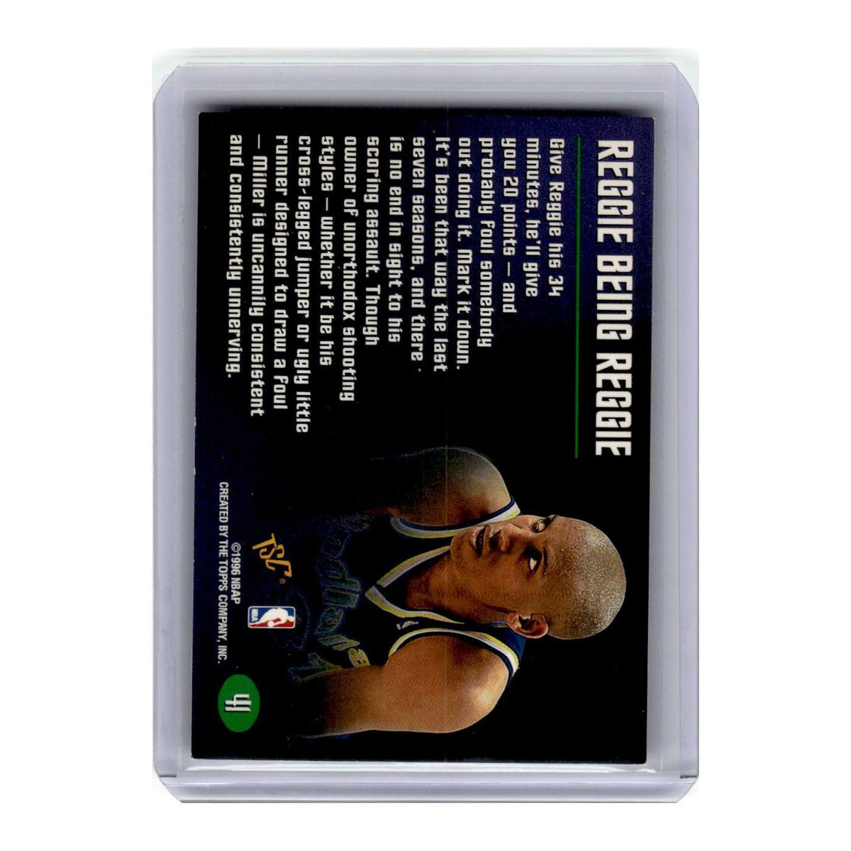 1996 Topps Stadium Club Reggie Miller Pacers #41