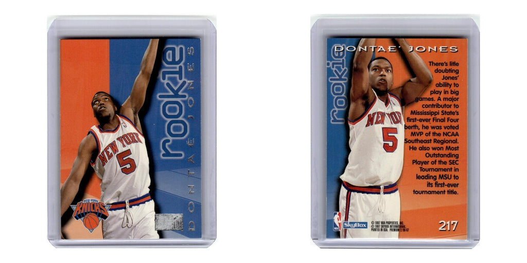 1997 SkyBox Premium Dontae Jones RC Knicks #217