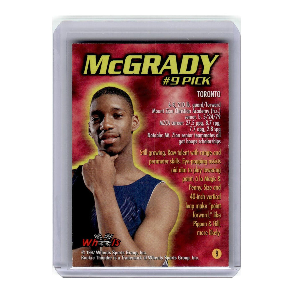 1997 Wheels Rookie Thunder Draft Pick Tracy McGrady #9