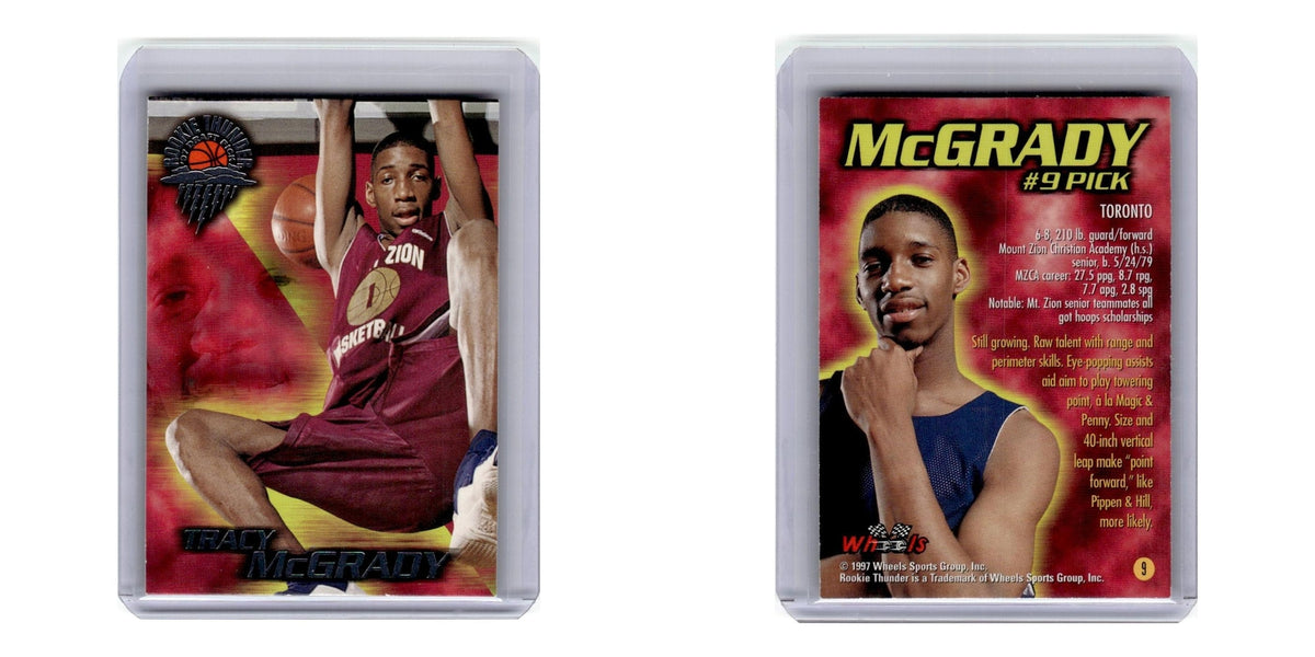 1997 Wheels Rookie Thunder Draft Pick Tracy McGrady #9