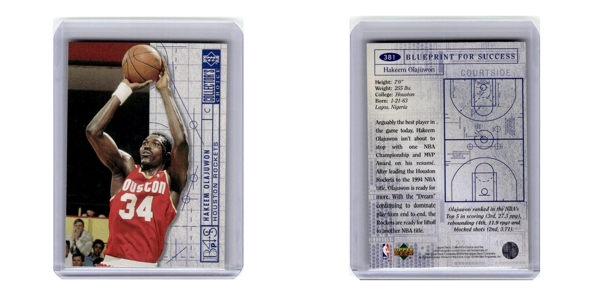 1994 Collector's Choice Blueprint for Success Hakeem Olajuwon Rockets #381