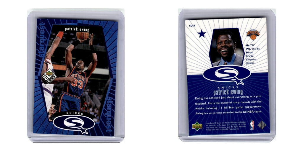 1998 UD Choice StarQuest Patrick Ewing Knicks #SQ18