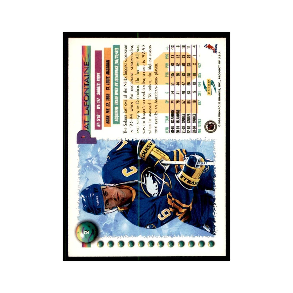 Pat LaFontaine 1994 Score #2 Hockey Cards Hockey Card NM