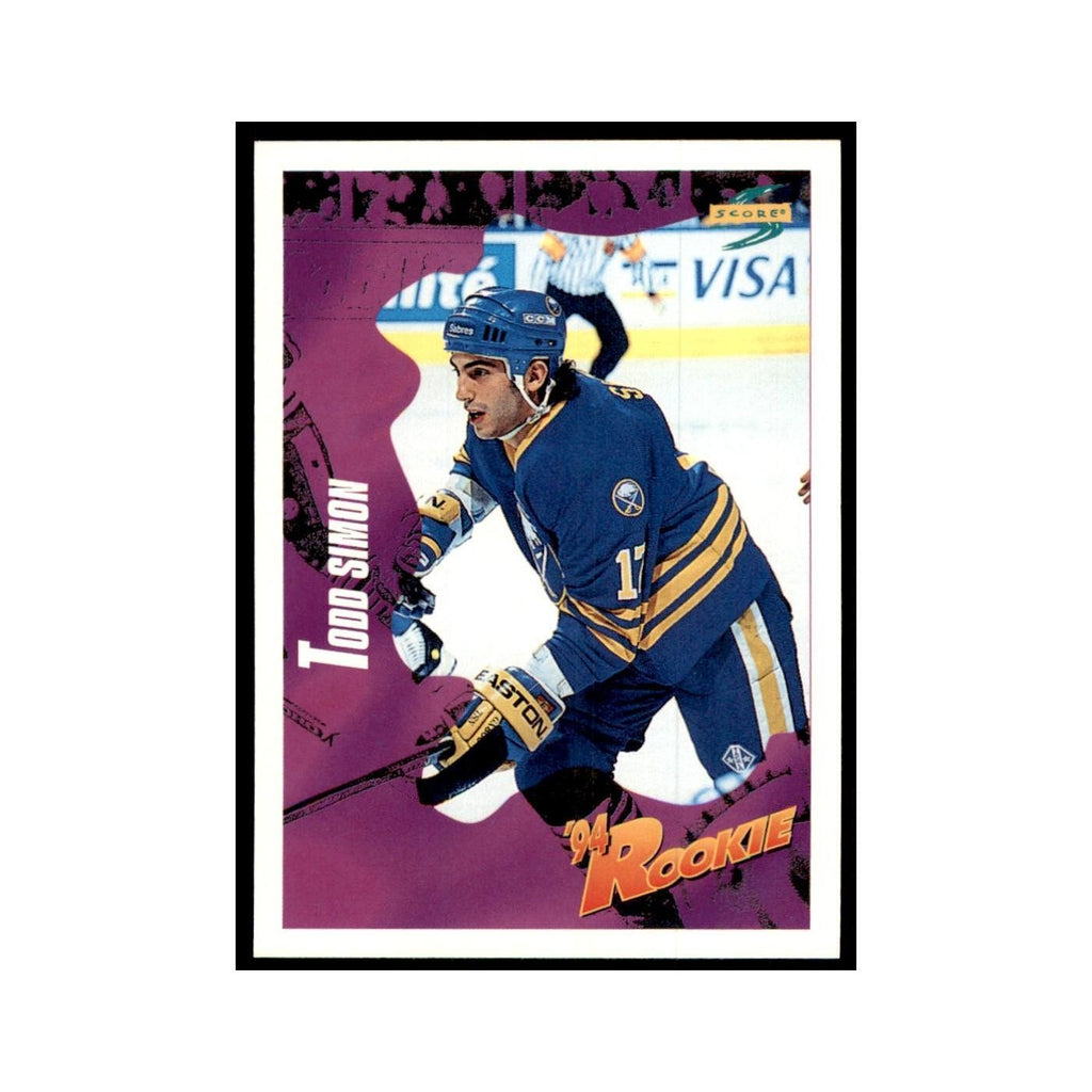 Todd Simon Rookie 1994 Score #234 Hockey Cards Hockey Card NM
