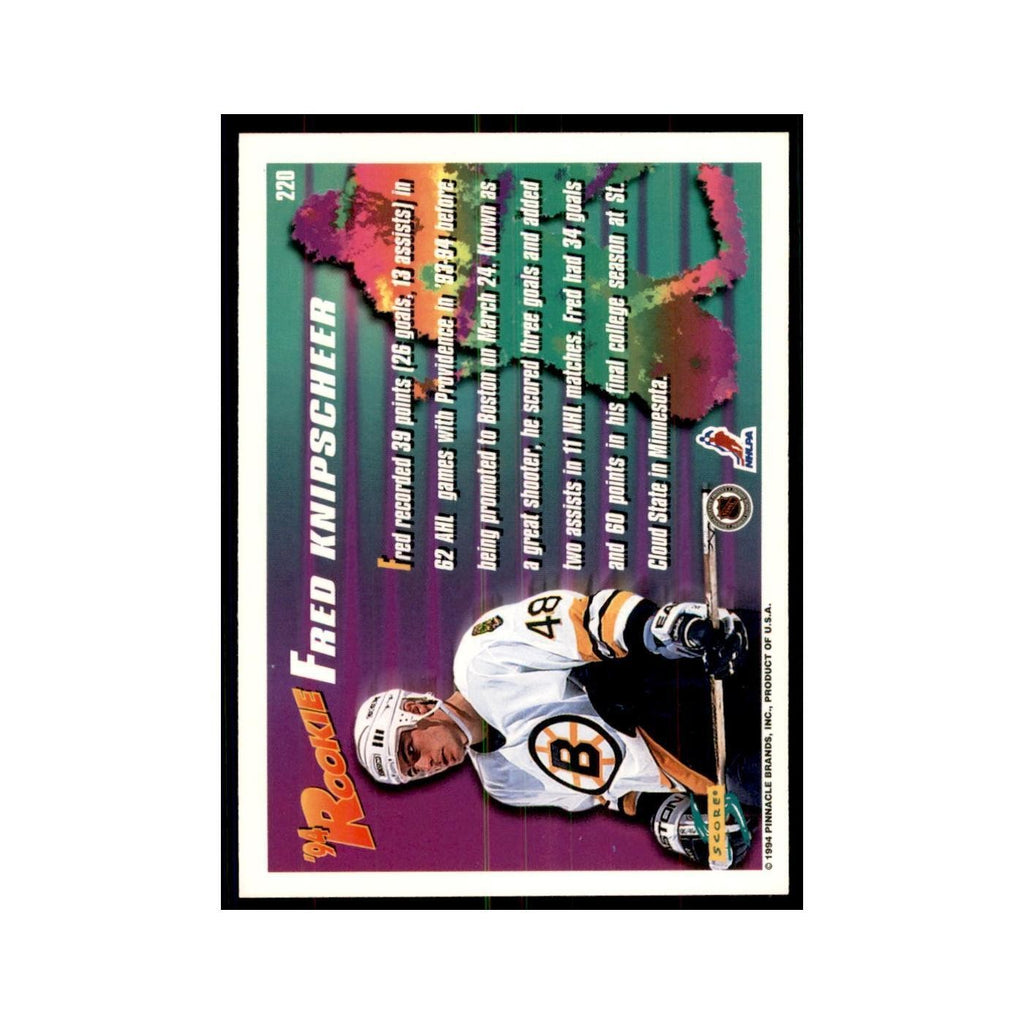 Fred Knipscheer 1994 Score #220 Hockey Cards Hockey Card NM