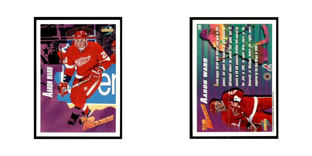 Aaron Ward Rookie 1994 Score #229 Hockey Cards Hockey Card NM